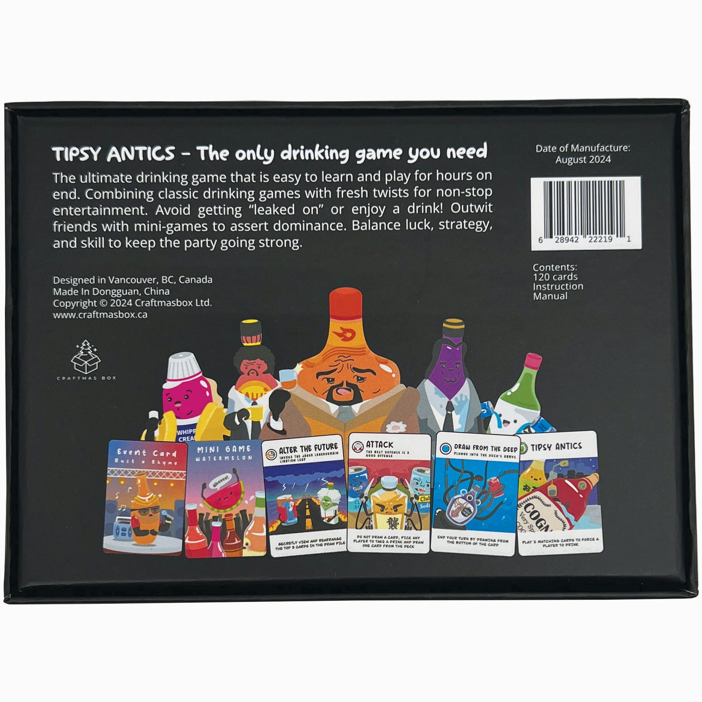Tipsy Antics: The Ultimate Drinking Card Game - Party Games - Card Games for Adults - Drinking Games - Game Night - Laugh and Drink
