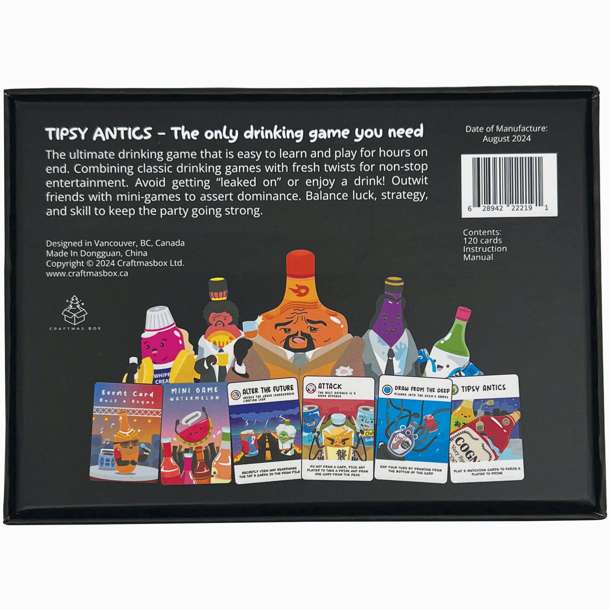 Tipsy Antics: The Ultimate Drinking Card Game - Party Games - Card Games for Adults - Drinking Games - Game Night - Laugh and Drink