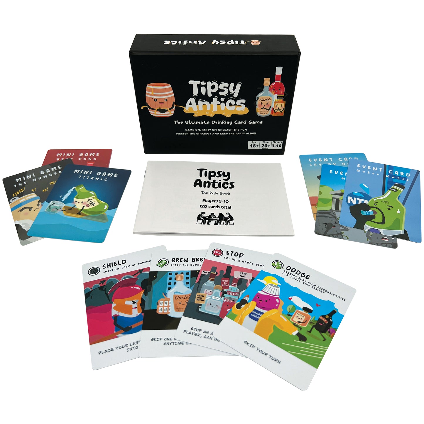 Tipsy Antics: The Ultimate Drinking Card Game - Party Games - Card Games for Adults - Drinking Games - Game Night - Laugh and Drink