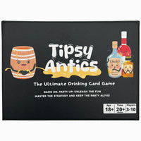 Tipsy Antics: The Ultimate Drinking Card Game - Party Games - Card Games for Adults - Drinking Games - Game Night - Laugh and Drink